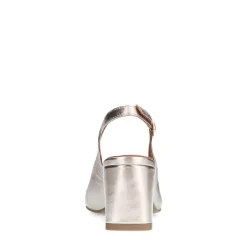 No Stress Goudkleurige leren slingbacks^DAMES Pumps|Slingbacks