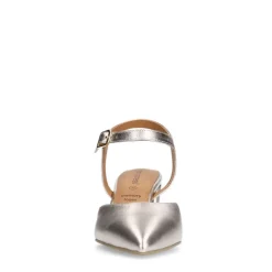 No Stress Goudkleurige leren slingbacks^DAMES Pumps|Slingbacks