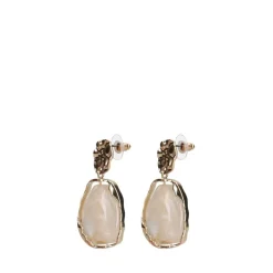 Manfield Goudkleurige oorbellen met steen^ Sieraden