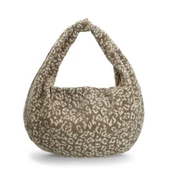 Manfield Goudkleurige panter schoudertas^ Schoudertassen