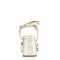 Manfield Goudkleurige sandalen met hak^DAMES Sandalen