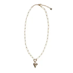 Manfield Goudkleurige stalen schakelketting^ Sieraden
