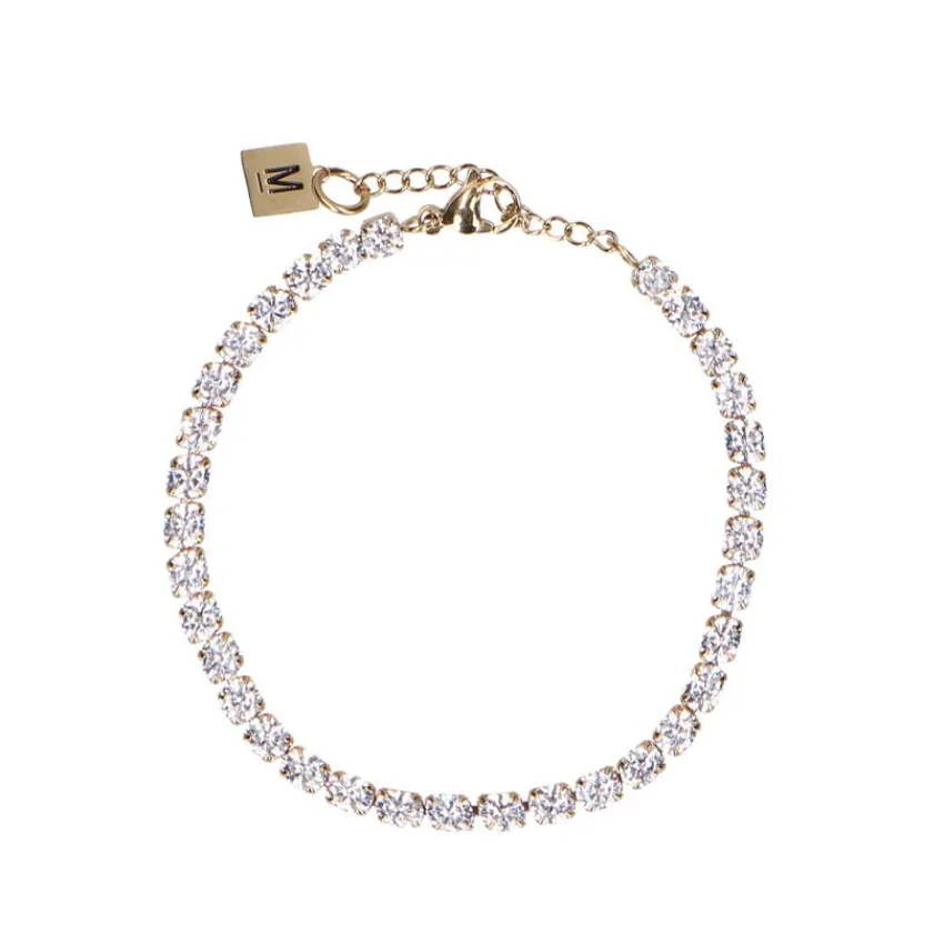 Manfield Goudkleurige strass armband^ Sieraden