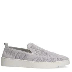 Manfield Grijze knit fabric loafers^Heren Loafers