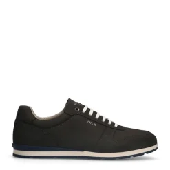 Van Lier Grijze nubuck sneakers^Heren Sneakers