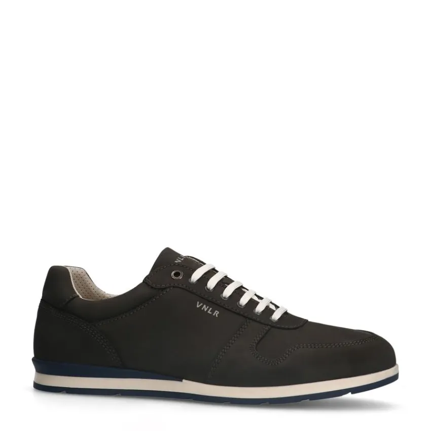 Van Lier Grijze nubuck sneakers^Heren Sneakers
