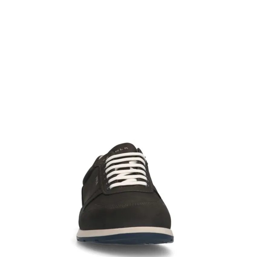 Van Lier Grijze nubuck sneakers^Heren Sneakers