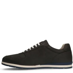 Van Lier Grijze nubuck sneakers^Heren Sneakers