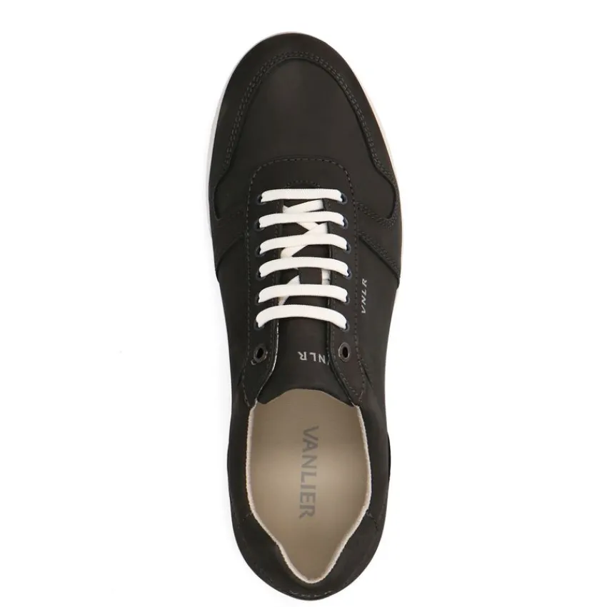 Van Lier Grijze nubuck sneakers^Heren Sneakers