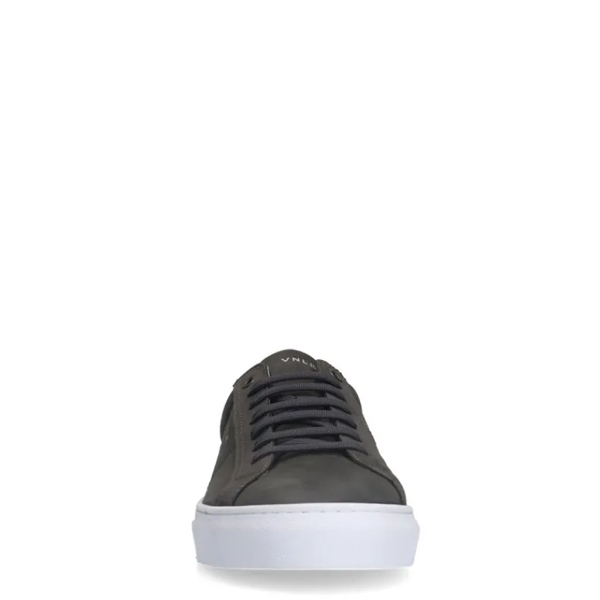 Van Lier Grijze nubuck sneakers^Heren Sneakers