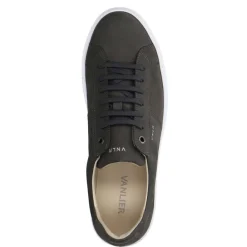 Van Lier Grijze nubuck sneakers^Heren Sneakers