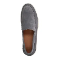 Manfield Grijze suède loafers^Heren Loafers