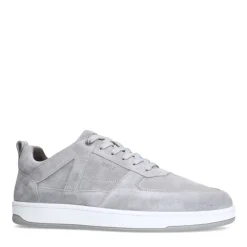 Manfield Grijze suède sneakers^Heren Sneakers