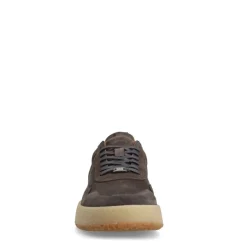 Manfield Grijze suède sneakers^Heren Sneakers