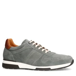 Van Lier Grijze suède sneakers^Heren Sneakers