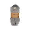 Manfield Grijze wollen home shoes socks^ Sokken