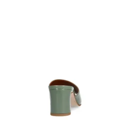 Manfield Groene lakleren sandalen met hak^DAMES Sandalen