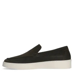 Manfield Groene suède loafers^Heren Loafers