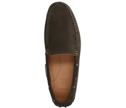 Manfield Groene suède loafers^Heren Loafers