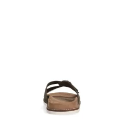 Manfield Groene suède slippers^Heren Slippers & Sandalen