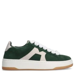 Manfield Groene suède sneakers^DAMES Sneakers