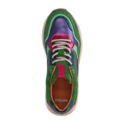 Manfield Groene suède sneakers^DAMES Sneakers
