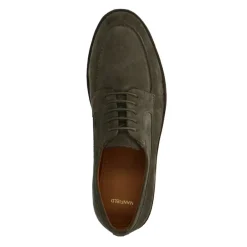Manfield Groene suède veterschoenen^Heren Veterschoenen