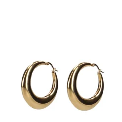 Manfield Grote ronden goudkleurige oorbellen^ Sieraden