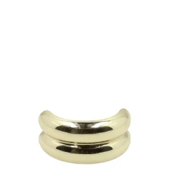 Manfield Haarelastiek met goudkleurig detail^ Haaraccessoires