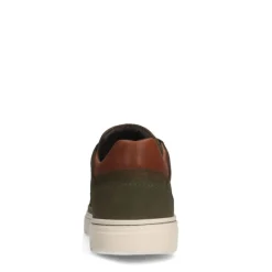 Manfield Khaki nubuck sneakers^Heren Sneakers