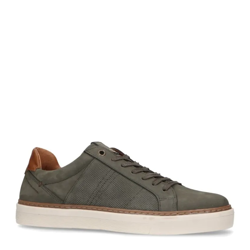 No Stress Khaki nubuck sneakers^Heren Sneakers