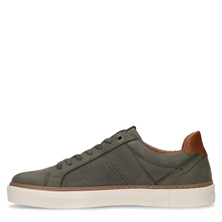 No Stress Khaki nubuck sneakers^Heren Sneakers