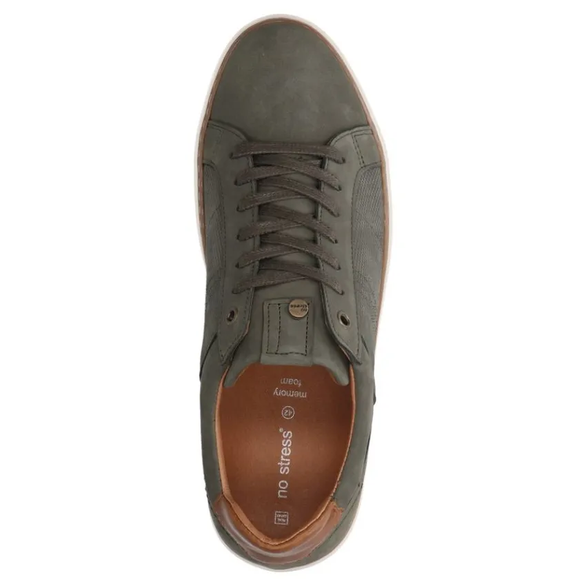 No Stress Khaki nubuck sneakers^Heren Sneakers