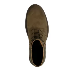 Manfield Khaki suède veterboots^Heren Boots
