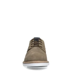 No Stress Khaki suède veterschoenen^Heren Veterschoenen