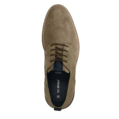 No Stress Khaki suède veterschoenen^Heren Veterschoenen