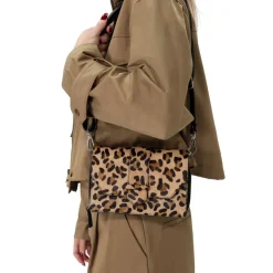 Manfield Leopard leren clutch^ Clutches