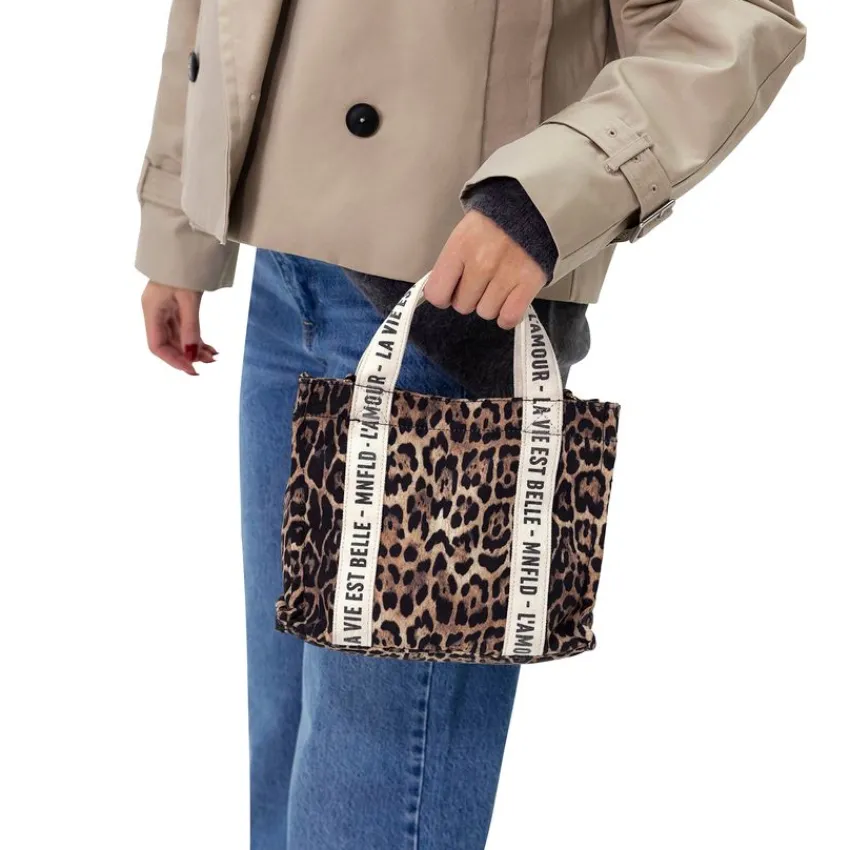 Manfield Leopard mini shopper^ Schoudertassen