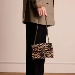 Manfield Leopard schoudertas^ Schoudertassen