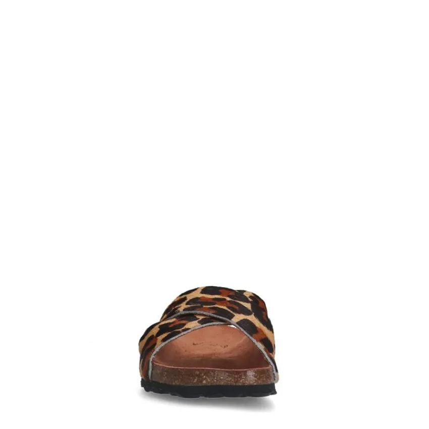 Manfield Leopard slippers^DAMES Slippers