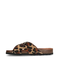 Manfield Leopard slippers^DAMES Slippers