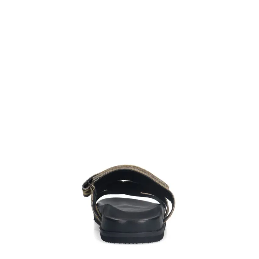 Manfield Leopard slippers met bandje^DAMES Slippers