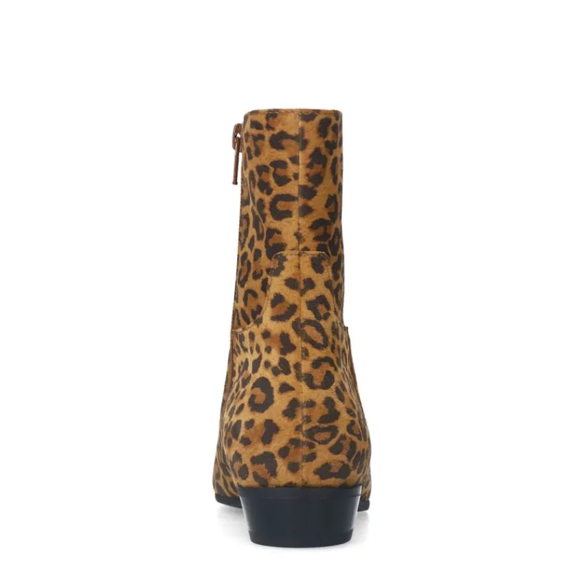 Manfield Leopard suède chelsea boots^DAMES Enkellaarsjes