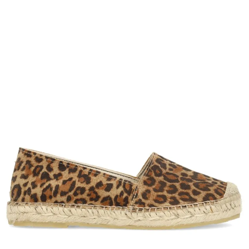 Manfield Leopard suède espadrilles^DAMES Espadrilles