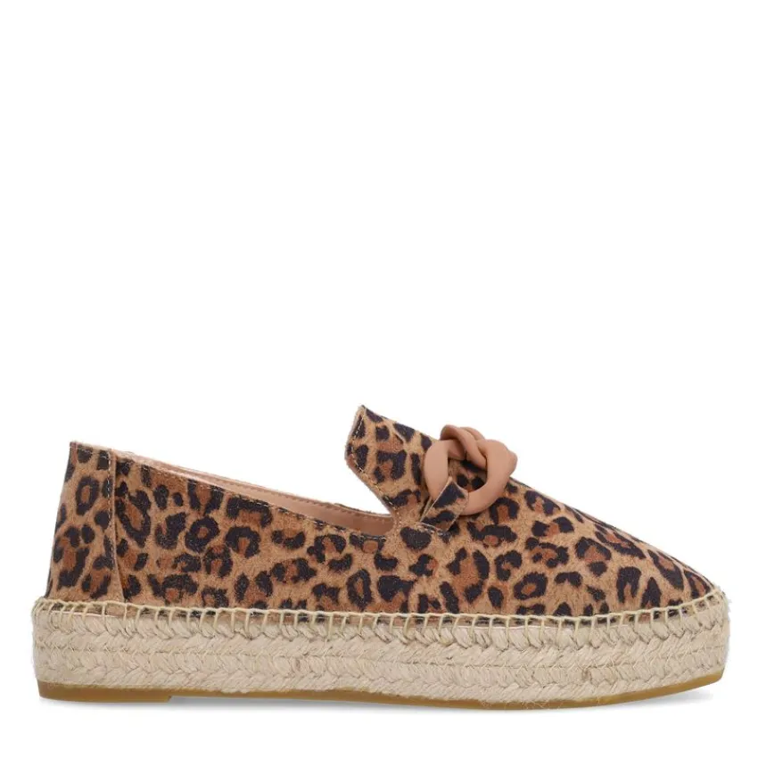 Manfield Leopard suède espadrilles^DAMES Espadrilles