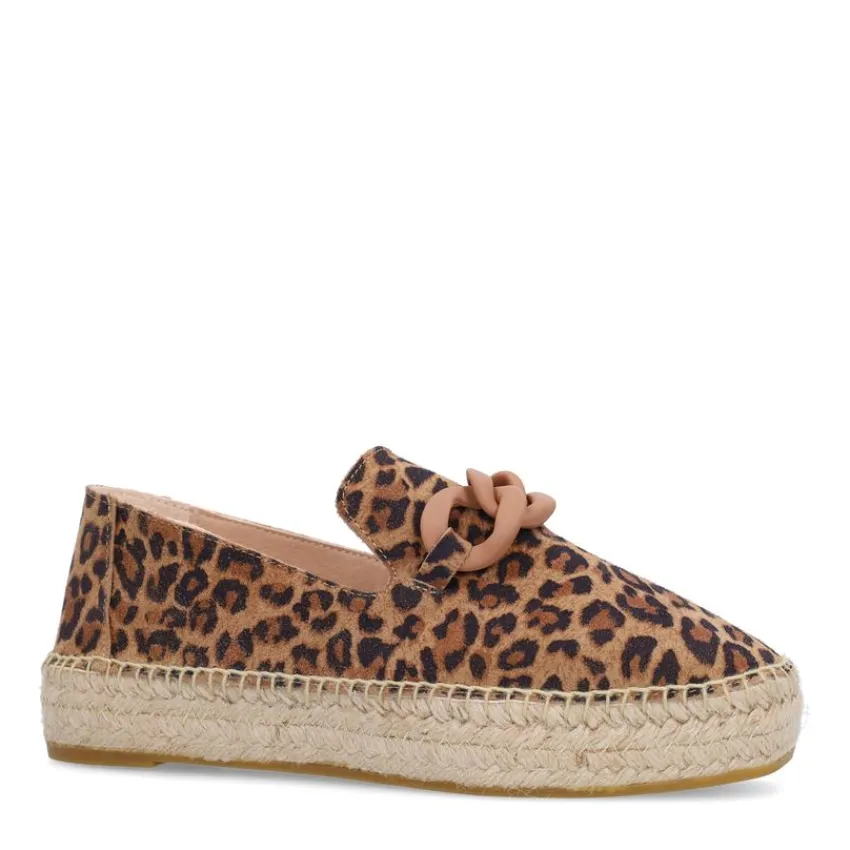 Manfield Leopard suède espadrilles^DAMES Espadrilles