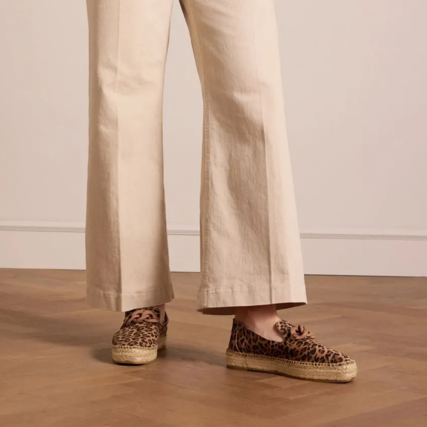 Manfield Leopard suède espadrilles^DAMES Espadrilles