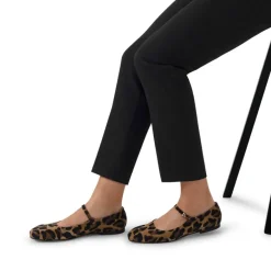 Manfield Leopard suède Mary Jane ballerina's^DAMES Loafers