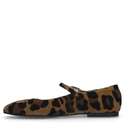 Manfield Leopard suède Mary Jane ballerina's^DAMES Loafers