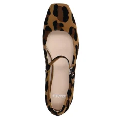 Manfield Leopard suède Mary Jane ballerina's^DAMES Loafers